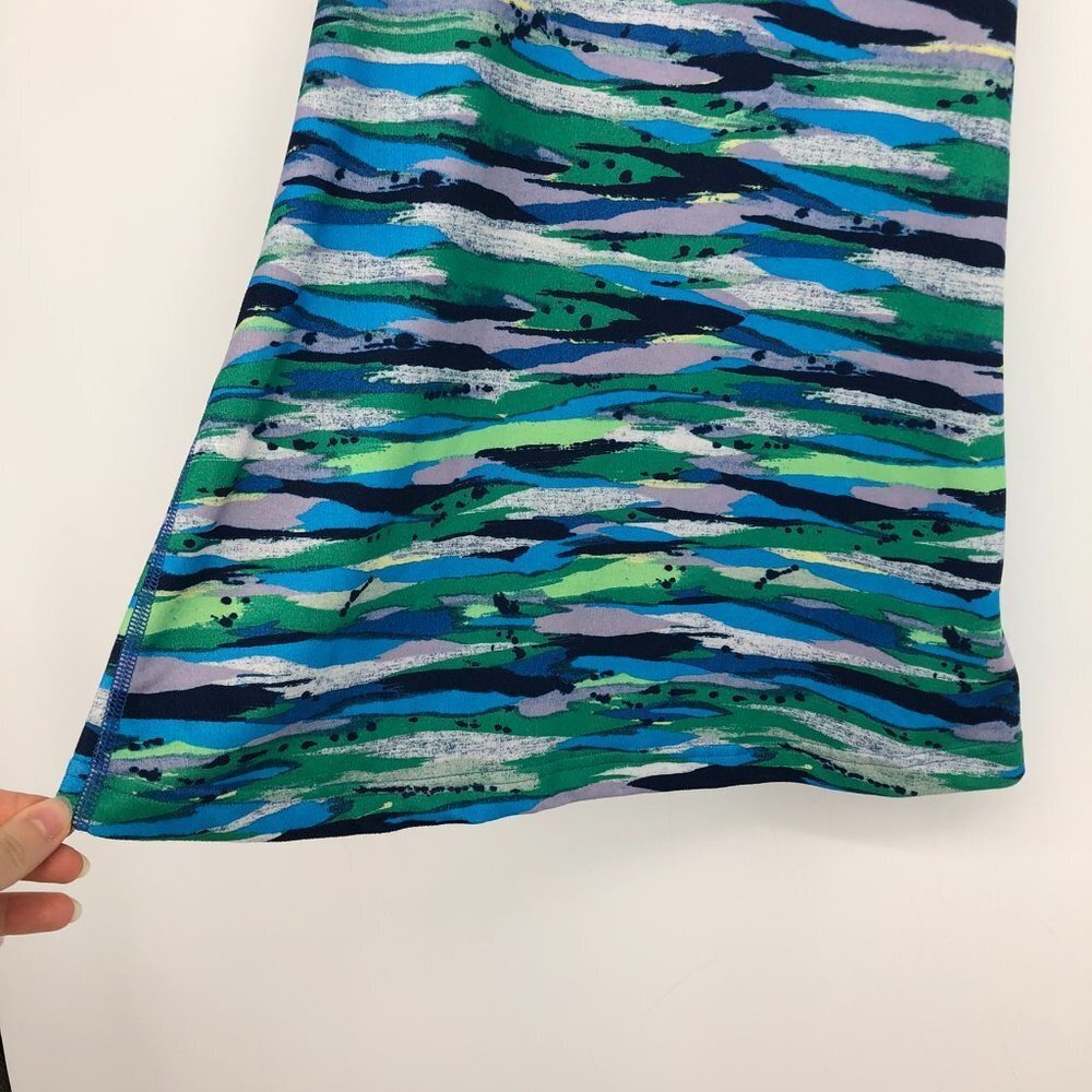 Lululemon Cool Racerback blue green  print Seven Wonders Multi ~ Small - Picture 12 of 16